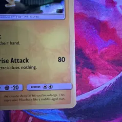 The Pokemon Company Detective Pikachu 10/18 Holo Rare 90 HP Basic Pokemon TCG - Image 3