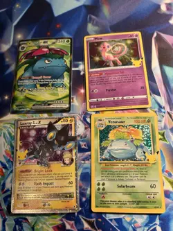 Venusaur And Mew Pokemon Lot! 25th POKEMON CELEBRATION - Image 1