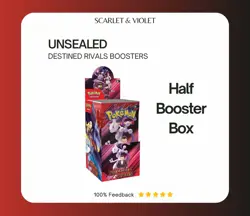 Pokemon Destined Rivals Half Booster Box (18 Booster Packs) NEW - Unsealed box - Image 1