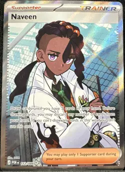 Pokemon Naveen 112/088 Holo Ultra Rare Full Art EN Sv Surging Sparks Trainer - Image 1