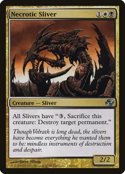 1x Necrotic Sliver FOIL Planar Chaos NM x1 Mtg Magic the Gathering Changie - Image 1