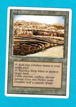Magic the Gathering (NM NP ) Strip Mine 4th Ed Wizards of the Coast - Image 1