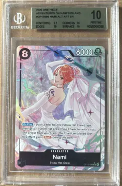 Nami OP15-086 Alternate Art SR Adventures on Kami’s Island BGS 10 - Image 1