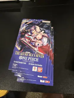 One Piece OP15 The Azure Seas Seven Booster Sleeve Pack X 4 - Image 1