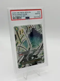 2025 ONE PIECE OP12-ALT ART DEMON AURA NINE-SWORD STYLE DEAD MAN'S GAME PSA 10 - Image 2