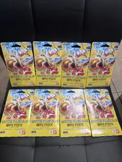Lot of 8 One Piece OP15-EB04 Adventure on Kami’s Island Sleeved Booster Packs - Image 1