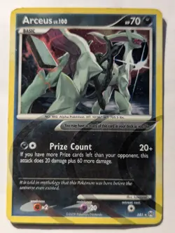 Flaws Arceus AR1 2009 Holo Rare LV. 100 HP 70 Pokemon Trading Card,MP - Image 2
