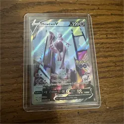 Mewtwo V Pokemon GO Ultra Rare Holo Card 030/078 220 HP Super Psy Bolt - Image 1