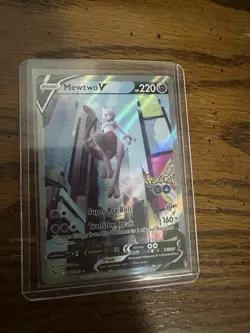 Mewtwo V Pokemon GO Ultra Rare Holo Card 030/078 220 HP Super Psy Bolt - Image 3