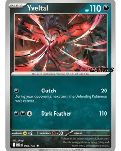 Yveltal (EB Games) 088/132 Holo Rare Miscellaneous Cards & Products Pokemon NM - Image 1
