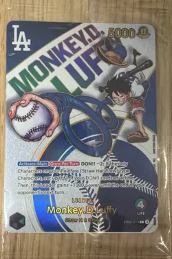 Bandai One Piece Card Game Monkey D. Luffy Leader Foil EB02-010 - Image 1