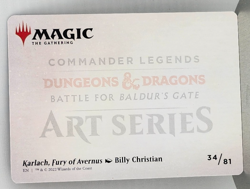 Karlach, Fury of Avernus Art Card (34/81) (Gold-Stamped Signature) - Art Series: - Image 2