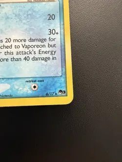 Vaporeon 006/017 Pokemon Card POP Series 3 Holo Rare - Image 5