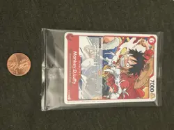 Monkey.D.Luffy (Super Pre-Release) [Participant] P-001 One Piece Promotion Cards - Image 1