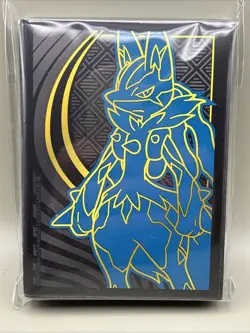 Pokemon TCG Sealed 65x Mega Lucario Mega Evolution ETB Card Sleeves - Image 1