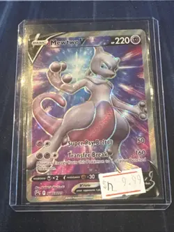 Pokemon TCG Mewtwo v SWSH229 Ultra Rare Black Star Promo Card NM Condition - Image 3