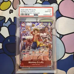 Monkey.D.Luffy (One Piece Day Dallas 2025) ST10-006 One Piece Promo Card PSA 10 - Image 1