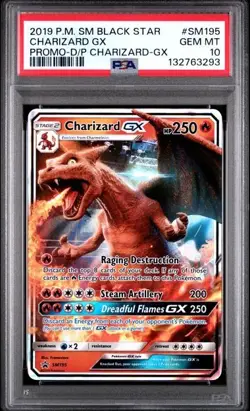 2019 Pokemon Sun & Moon Detective Pikachu Charizard GX Promo Card #SM195 PSA 10 - Image 1