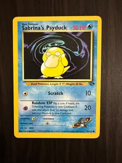 Sabrina's Psyduck Gym Challenge 99/132 Common Vintage Pokemon TCG Card - Image 1