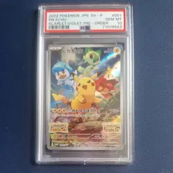 Pikachu Promo 001 / SV-P PSA 10 Gem Mint Japanese Pokemon Card Starters - Image 1