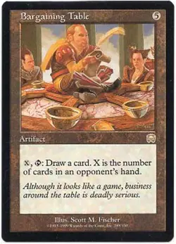 BARGAINING TABLE X3 MAGIC Mtg MERCADIAN MASQUES 2 MODERATE/1 LIGHT PLAY 1999 - Image 2