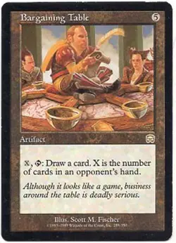 BARGAINING TABLE X3 MAGIC Mtg MERCADIAN MASQUES 2 MODERATE/1 LIGHT PLAY 1999 - Image 4