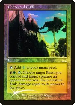 Onslaught MTG FOIL Contested Cliffs Magic - Image 1