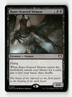 Rune-Scarred Demon - Commander Masters - #184 - Non-Foil - NM - MTG - Image 1