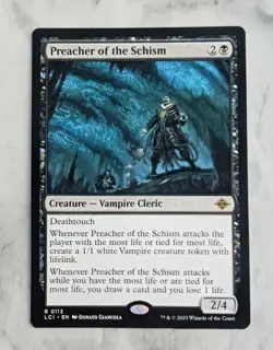 Preacher of the Schism | MTG LCI | Black Vampire Cleric EDH Commander Rare | NM - Image 1