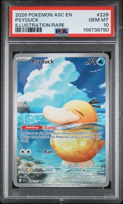 2026 POKEMON ASC EN-ASCENDED HEROES ILLUSTRATION RARE #226 PSYDUCK PSA 10 - Image 1
