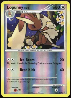 LOPUNNY 63/147 UNCOMMON SUPREME VICTORS POKEMON REVERSE HOLO LP - Image 1