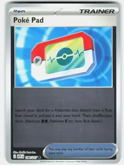 POKE PAD 198/217 COMMON ASCENDED HEROES POKEMON REVERSE HOLO NM/M - Image 1