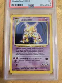 PSA 5 1999 Pokemon TCG Alakazam 1/102 Base Set Holo Rare Stage 2 Psychic English - Image 4