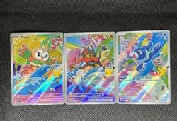 Pokemon First Partner Illustration Collection Series 1 Alolan Starters Promo Set - Image 1