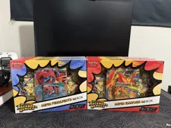 Pokemon TCG Ascended Heroes EX Box Mega Feraligatr / Mega Emboar - Image 1