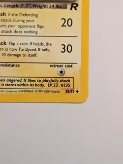 Pokemon TCG - Dark Jolteon 38/82 LP - Team Rocket (2000) Uncommon - Image 5