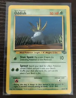 1999 Pokemon Jungle Oddish #58/64 MP - Image 1