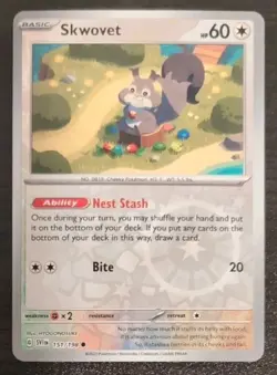 Skwovet #151/198 Common Reverse Holo Pokemon TCG Scarlet & Violet Near Mint - Image 1
