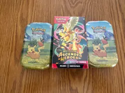 Pokemon TCG Mega—Ascended Heroes 6-Pack Booster Bundle + Pikachu Tins X2 - Image 1