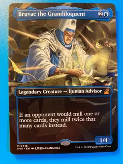 MTG 1x BORDERLESS Bruvac the Grandiloquent # 418 Ravnica Remastered Magic x1 NM - Image 1