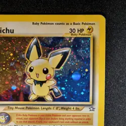 Pichu 12/111 1st Edition Neo Genesis Holo Rare w/SWIRL Pokemon TCG - NM - Image 4