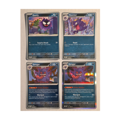 Pokemon Gastly Haunter Gengar 048/088 049/088 050/088 Reverse and Holo Lot of 4 - Image 1