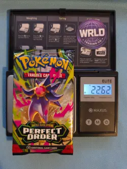 Weighed 22.62g Pokemon TCG Perfect Order Booster Pack Sealed Heavy Weight - Image 1