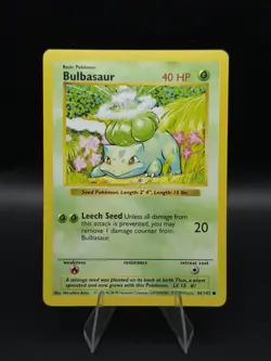 Lightly Played Bulbasaur - 44/102 - Common - Shadowless Edition Pokemon Base - Image 1