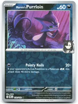 Marnie's Purrloin 130/182 Common Destined Rivals Pokemon Reverse Holo Near Mint - Image 1