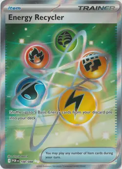 POKEMON EN-POR 108 ENERGY RECYCLER TRAINER ITEM UNCOMMON HOLO - Image 1