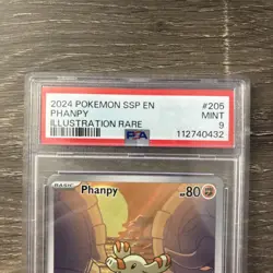 2024 POKEMON SSP EN-SURGING SPARKS ILLUSTRATION RARE #205 PHANPY PSA 9 - Image 3