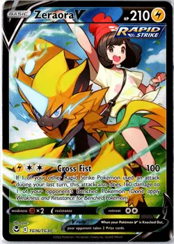 Zeraora V TG16/TG30 Holo V Rare Silver Tempest Trainer Gallery Pokemon Near Mint - Image 1
