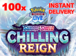 100 Chilling Reign - Codes online Pokemon TCG Live Pack Instant delivery - Image 1