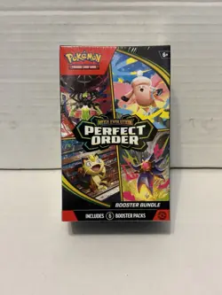 Pokemon TCG: Mega Evolution-Perfect Order Booster Bundle (6 Packs) New Sealed - Image 1